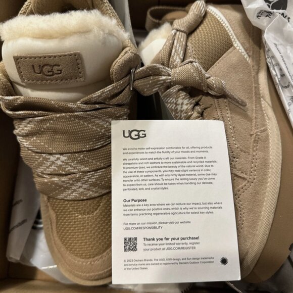 UGG Lowmel Sand Suede Sneakers Women's sizes Brand NEW!!! - Picture 6 of 6